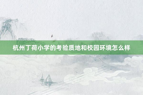 杭州丁荷小学的考验质地和校园环境怎么样